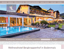 Tablet Screenshot of bergknappenhof.de